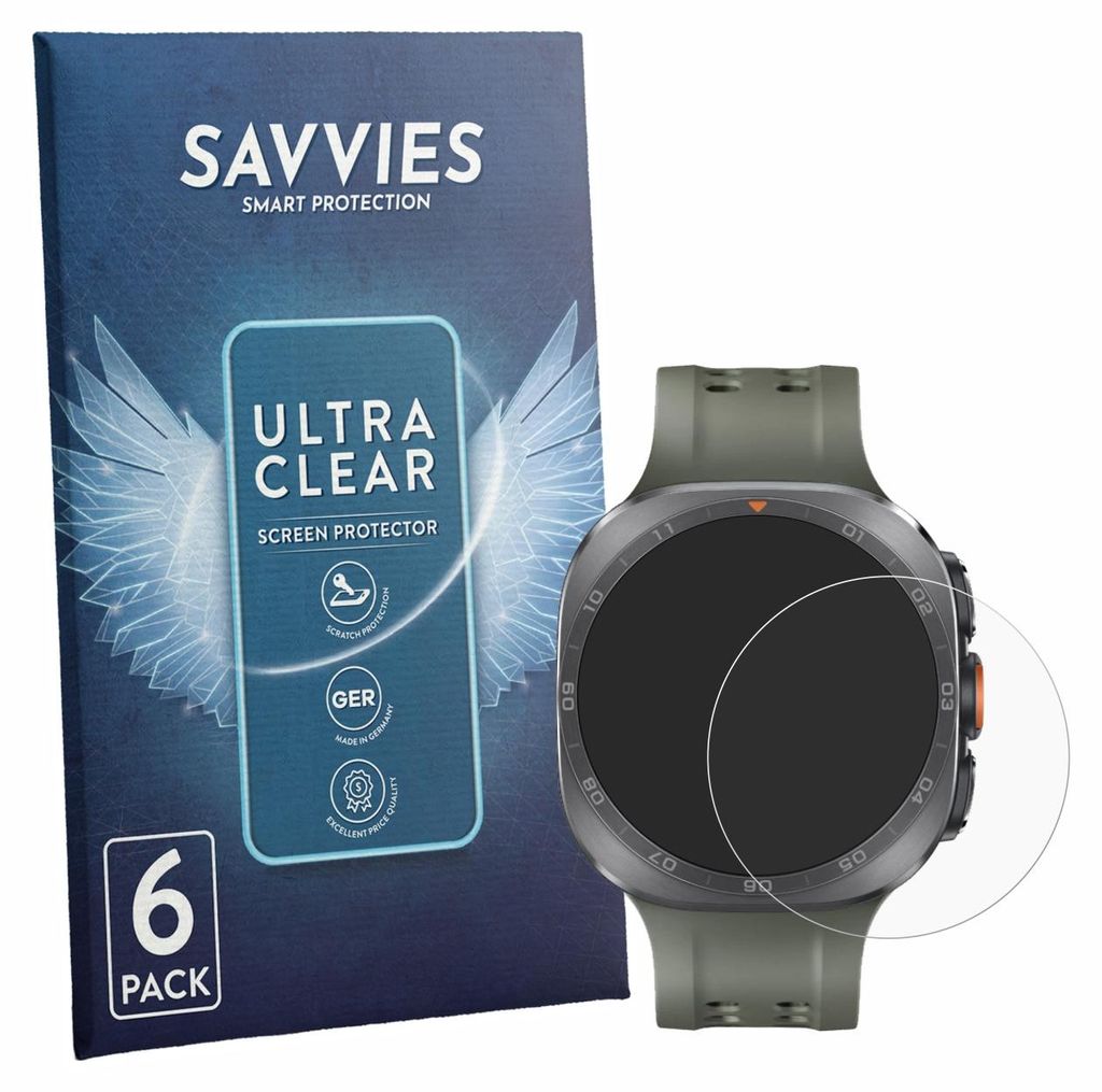 6x Für Samsung Galaxy Watch Ultra 2 (47 mm) Schutzfolie Produktbild 