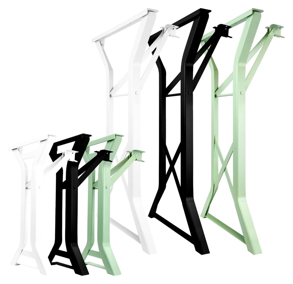 2er Set Y-Form Gestell für Bierzeltgarnitur (Schwarz, 70x42 cm) – Klappbare Metall Tischbeine für Biertisch – Stabiles Tischgestell für Gart...