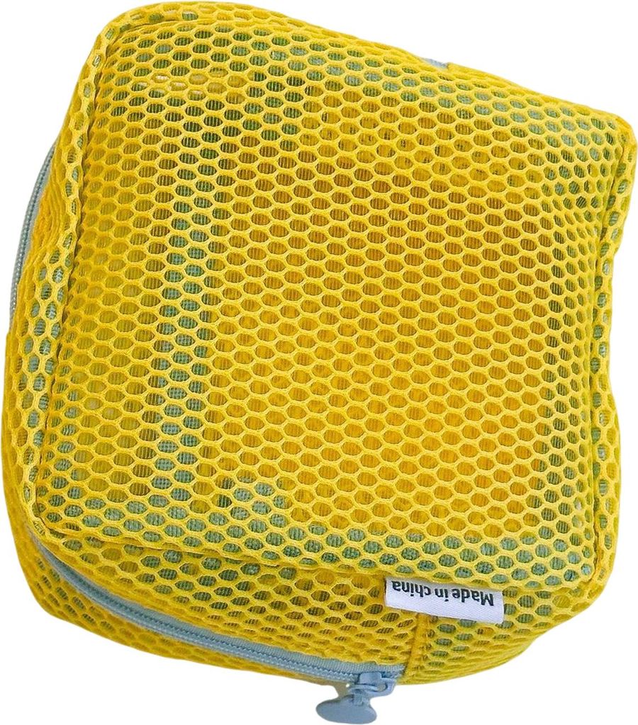Tragbare Kosmetiktasche, quadratische Aufbewahrungstasche aus Netzstoff, Reißverschluss, leuchtende Farben, Mini-Reißverschluss, Münzbörse, Sch...
