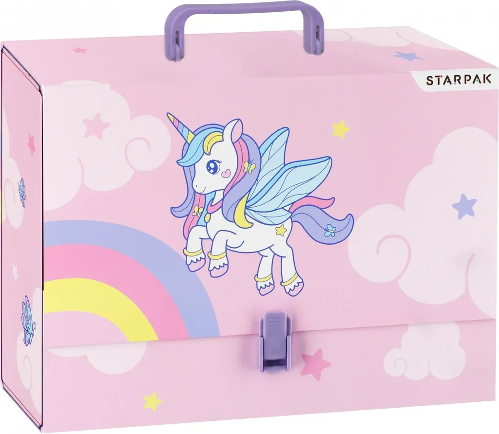 Starpak Unicorn Cartella A4 con Manico 9,5cm | Organizzazione Scuola Pro