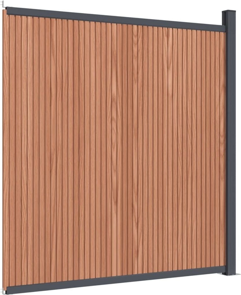 vidaXL Zaunelement Braun 173x186 cm WPC Produktbild 