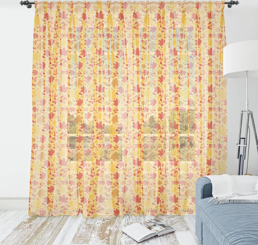 Grande Tenture Murale Automnale en Satin Doux pour Salon 274x274 cm