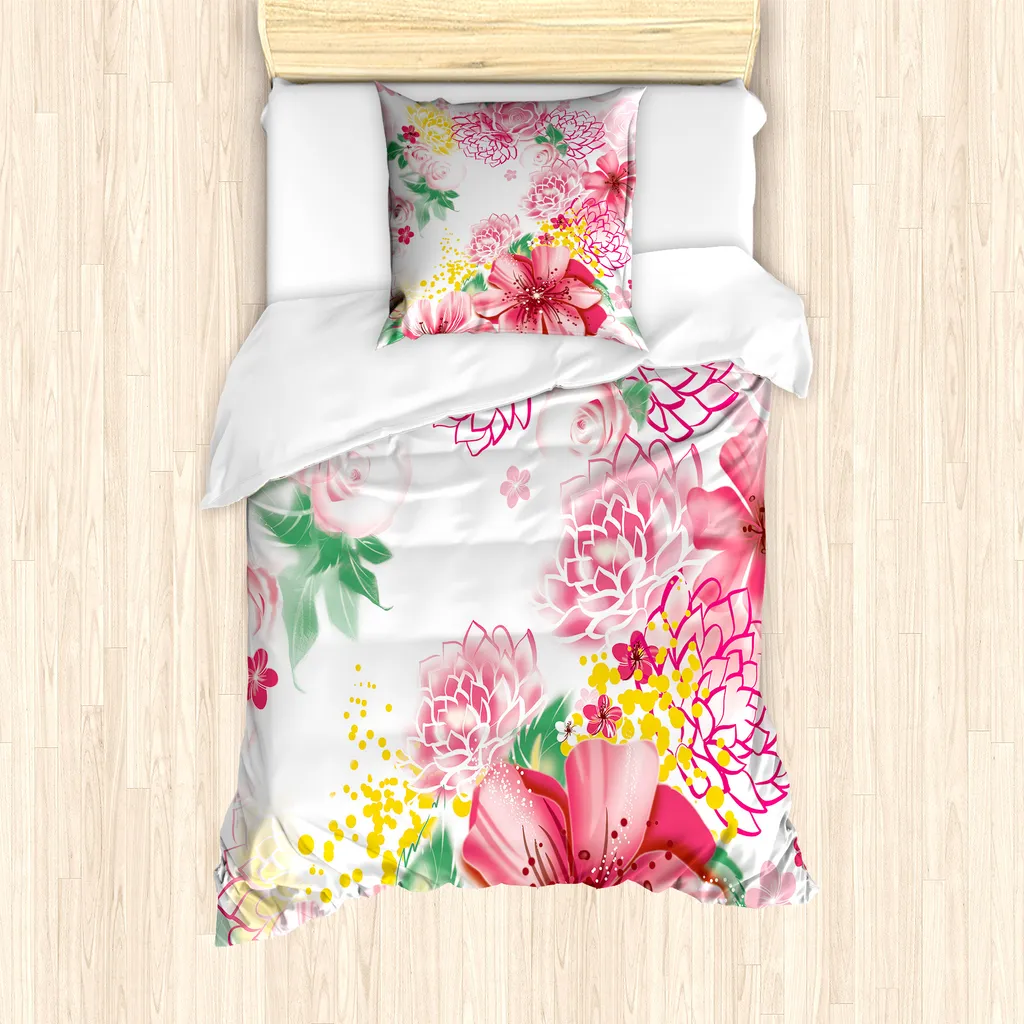 Set Letto ABAKUHAUS Antiacaro 135x200 Rosa per Riposo Profondo