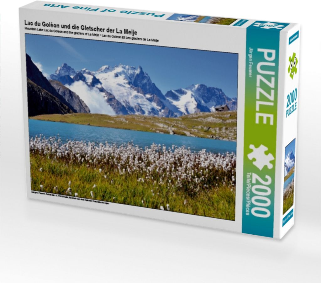 CALVENDO Puzzle Lac du Goléon und die Gletscher der La Meije 2000 Teile Puzzle quer | 2000 Teile Lege-Größe 90x67cm Foto-Puzzle für glückliche...