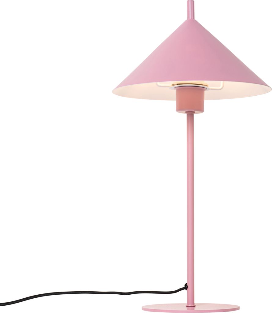 QAZQA - Design Designer-Tischlampe rosa - Triangolo I Wohnzimmer I Schlafzimmer - Stahl Rund - LED geeignet E27