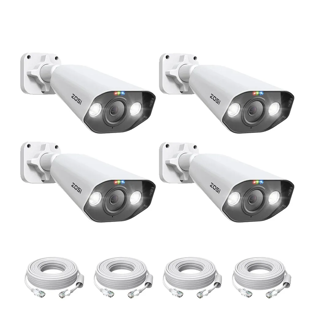 Caméra de surveillance IP 8MP 4K Extérieure PoE avec Vision Nocturne