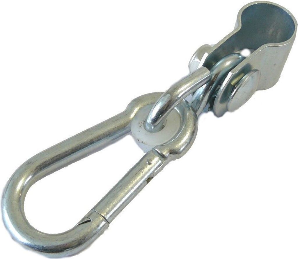 Schaukelschelle Ø 25 mm Manschettenhaken mit Karabiner für Rundholz, Türreck