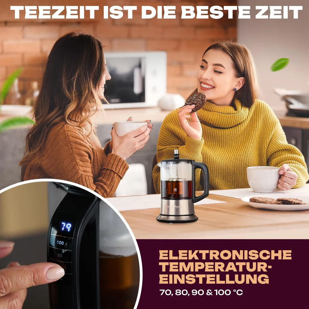 Clatronic PC-TK 1165 Bollitore e Teiera 2-in-1 Acciaio 1100W - 4