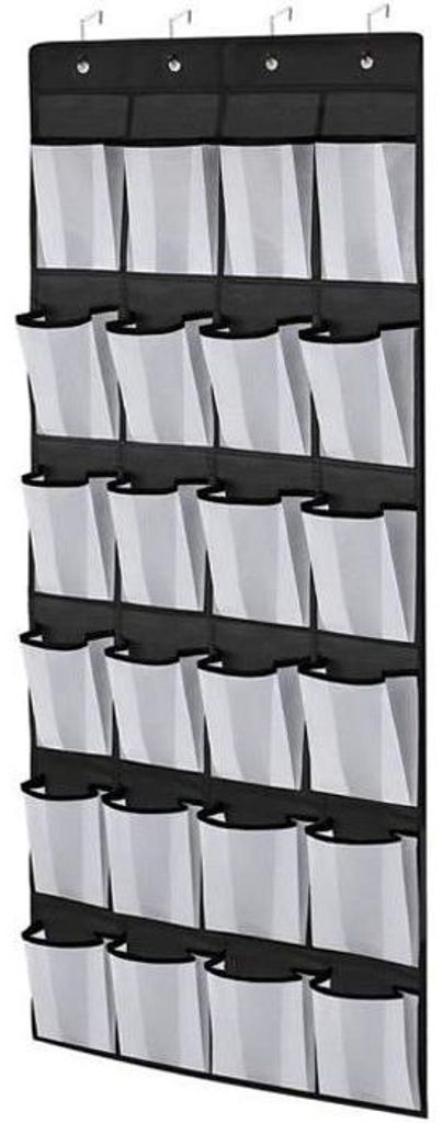 H?ngender Schuhorganizer aus Stoff mit 24 Taschen, 150 x 50 cm, Schuhorganizer fš¹r Badezimmer, Kleiderschrank und Schlafzimmer