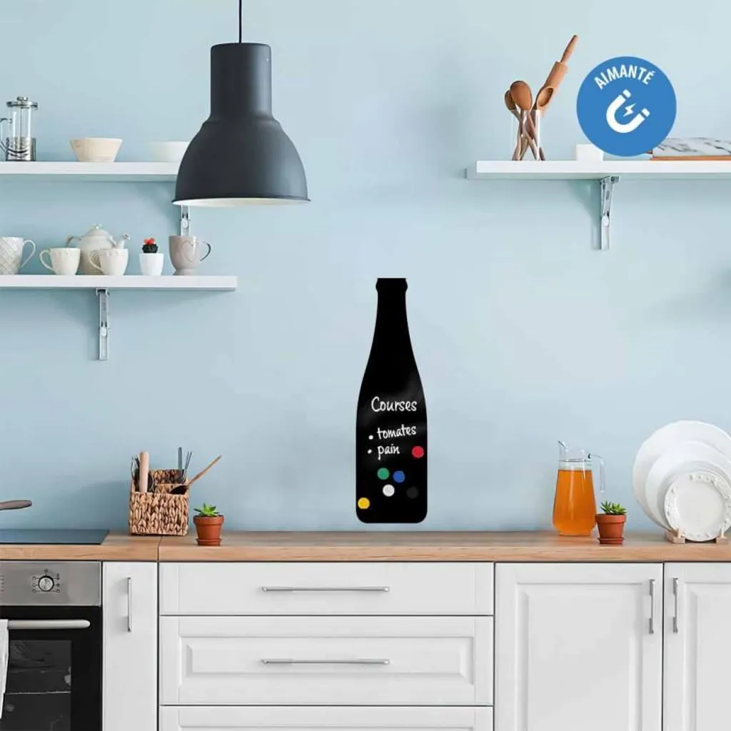 Identifier ses bouteilles de vin - Sticker ardoise DIMEXACT pratique