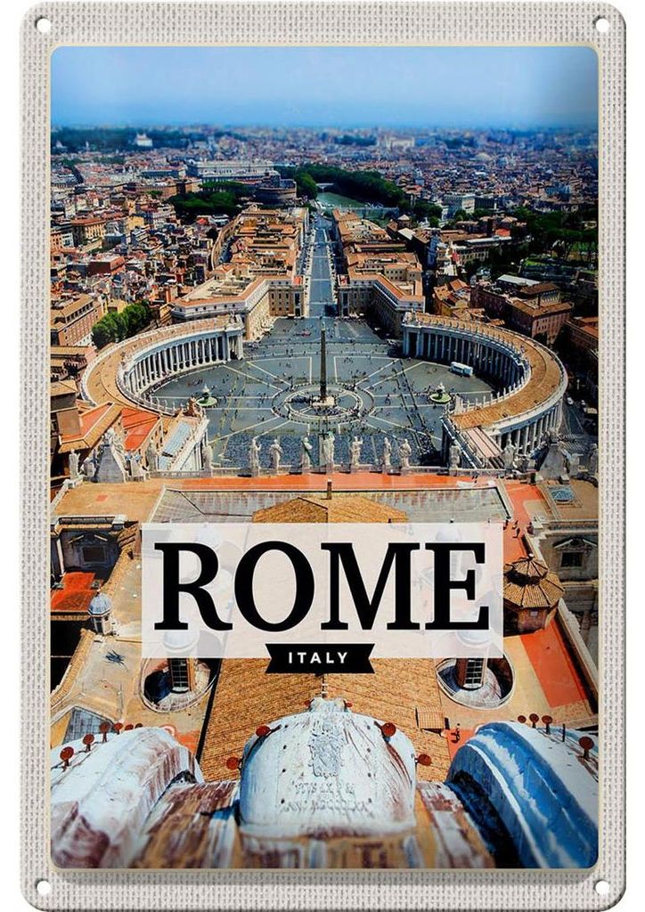 Blechschild Reise 20x30cm Rom Italien Petersplatz Vatikan