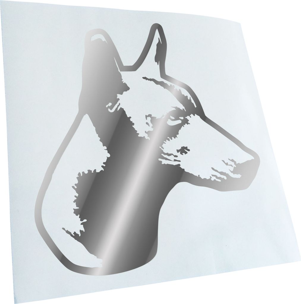 Kiwistar - Autoaufkleber - xoloitzcuintli Hund - Chrom - 30x27cm - Aufkleber für Auto, Laptop, Fahrrad, LKW, Motorrad mehrfarbig JDM Decal Racing