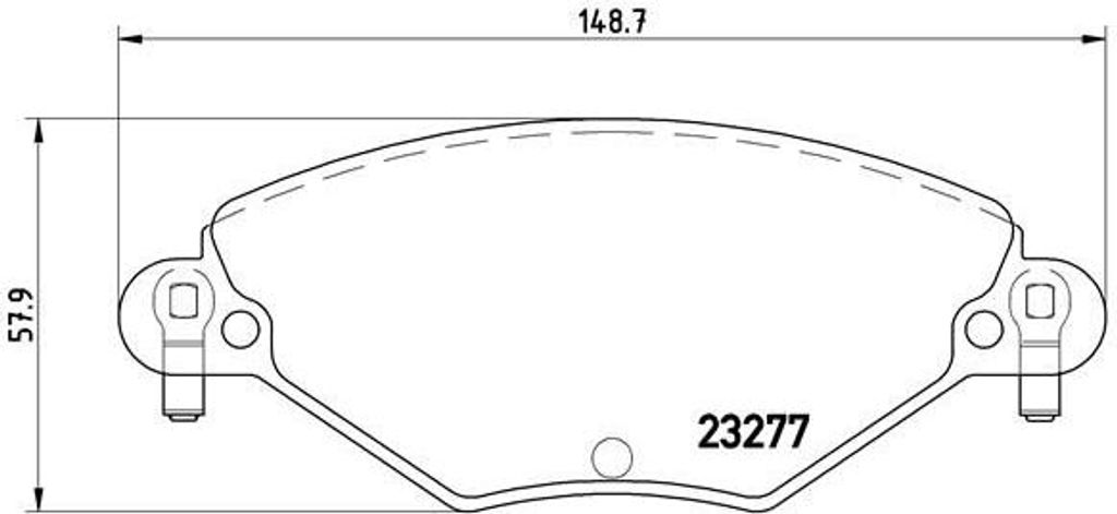 Brembo Bremsbelagsatz, Scheibenbremse Vorderachse P 61 071