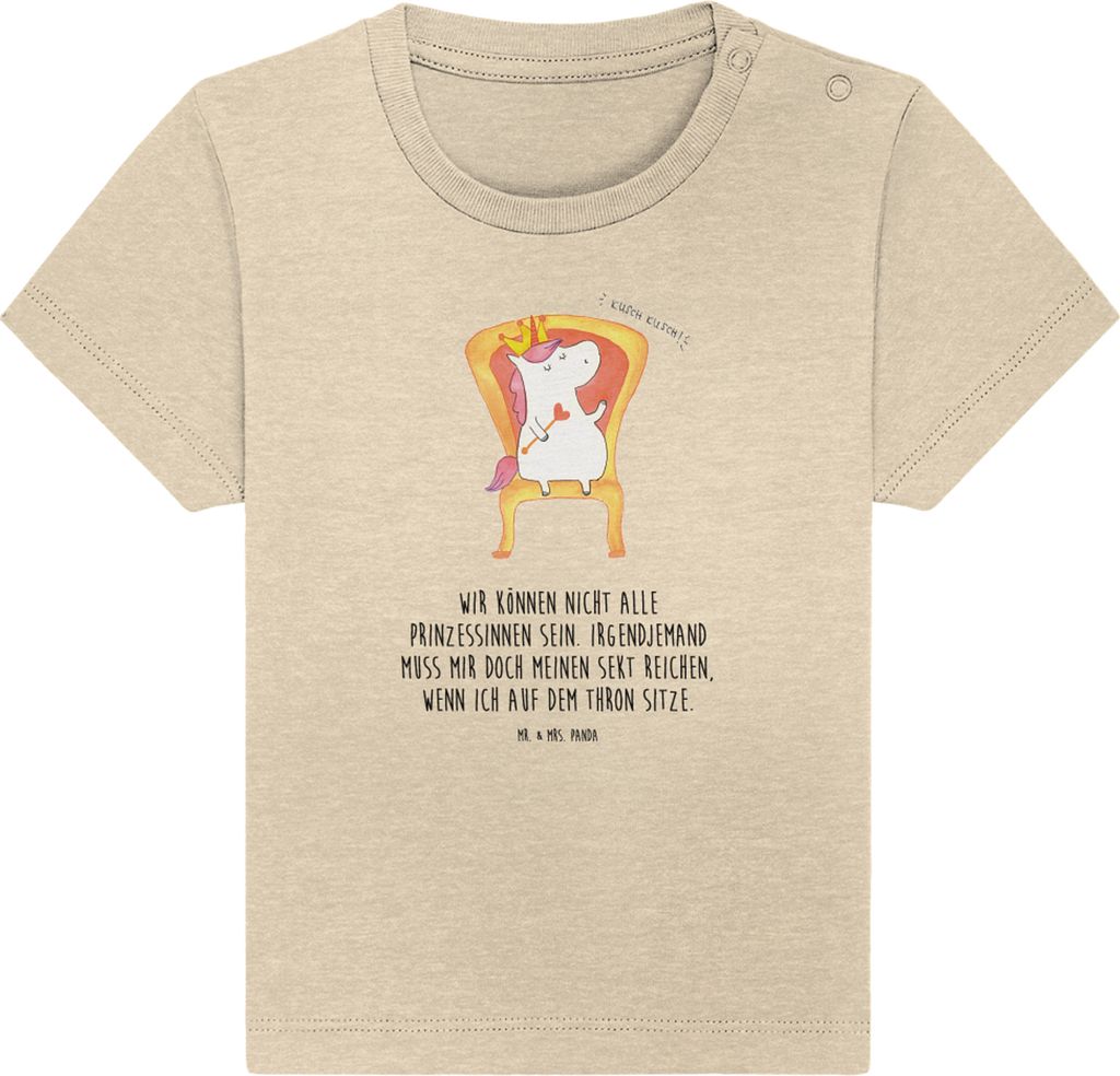 Mr. & Mrs. Panda Babyshirt Einhorn Prinzessin 12. - 18. Monat - Natural Raw - Geschenk, Baby Shirt, Kleinkind, Geburtstagsgeschenk, Öko T-Shirt, ,...