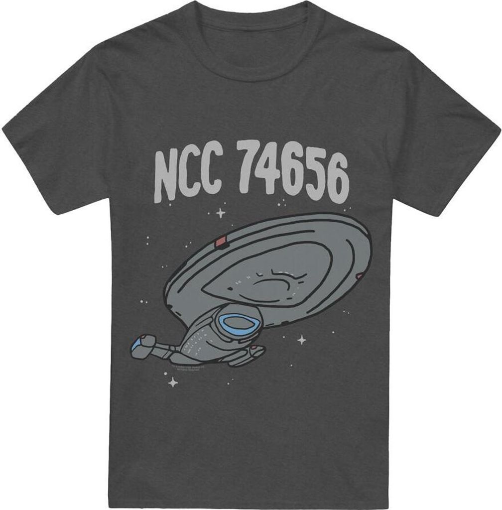 Star Trek - "The Intrepid Class" T-Shirt für Herren/Damen Uni TV18062 (3XL) (Holzkohle)