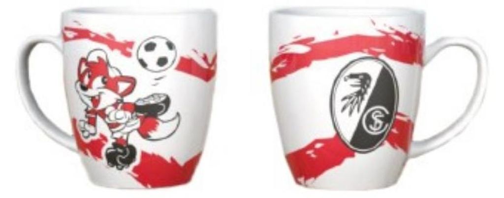 SC Freiburg Kindertasse Füchsle Motiv Keramik 0,2 Liter Produktbild 