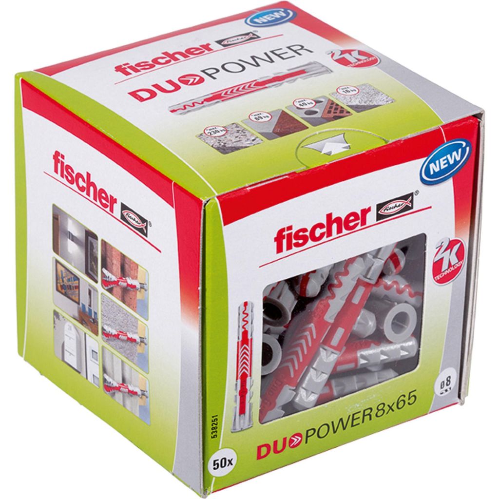 fischer Duopower 8 x 65, balenie po 50 ks. Obrázok produktu 