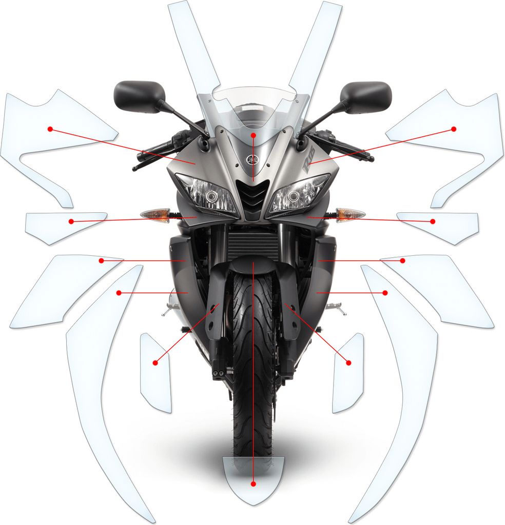 Lackschutzfolie Steinschlagschutz passend für Yamaha YZF Produktbild 