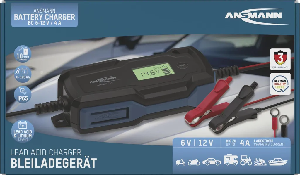 ANSMANN 1001-0144 BC 6-12V: Caricabatterie per Camper e Avventura - 10