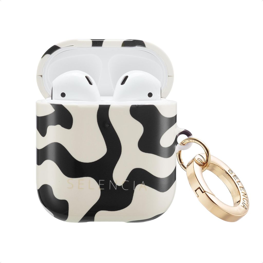 Selencia Vivid Case für das AirPods 1 / 2 - Art Wave Black
