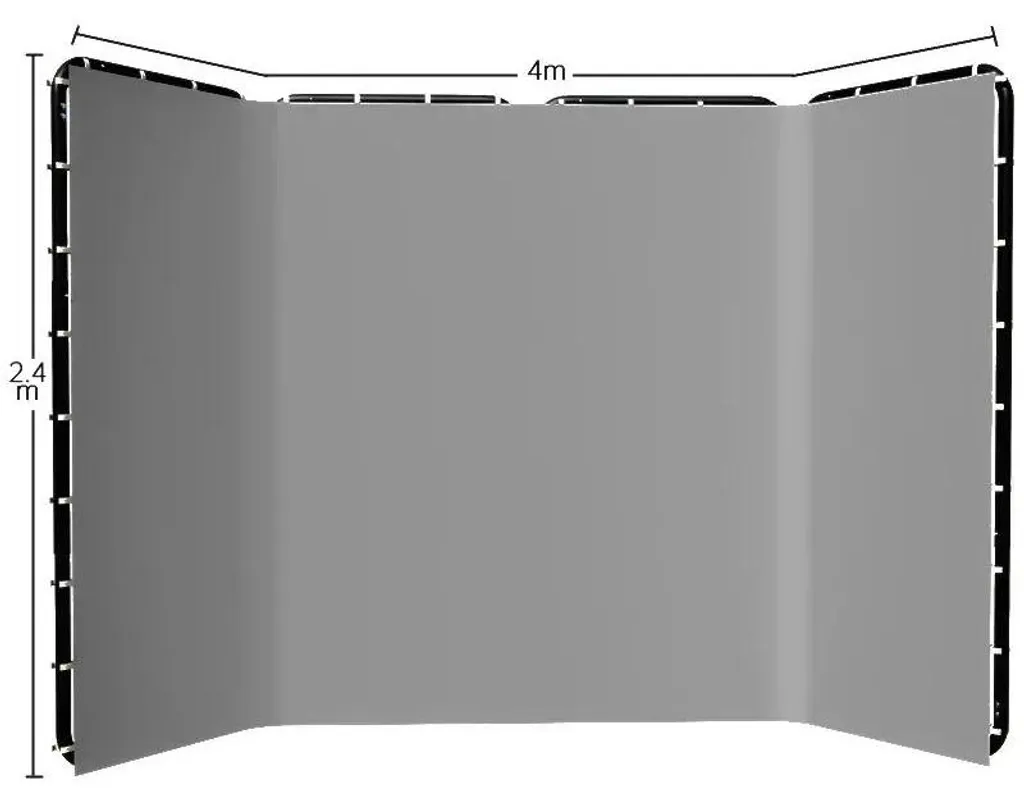 Cadre de fond gris pour vidéo et photo, support réglable 240x400 cm