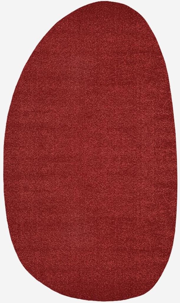 Roter einfarbiger Frisé-Teppich antiallergisch Milano stone ROS101