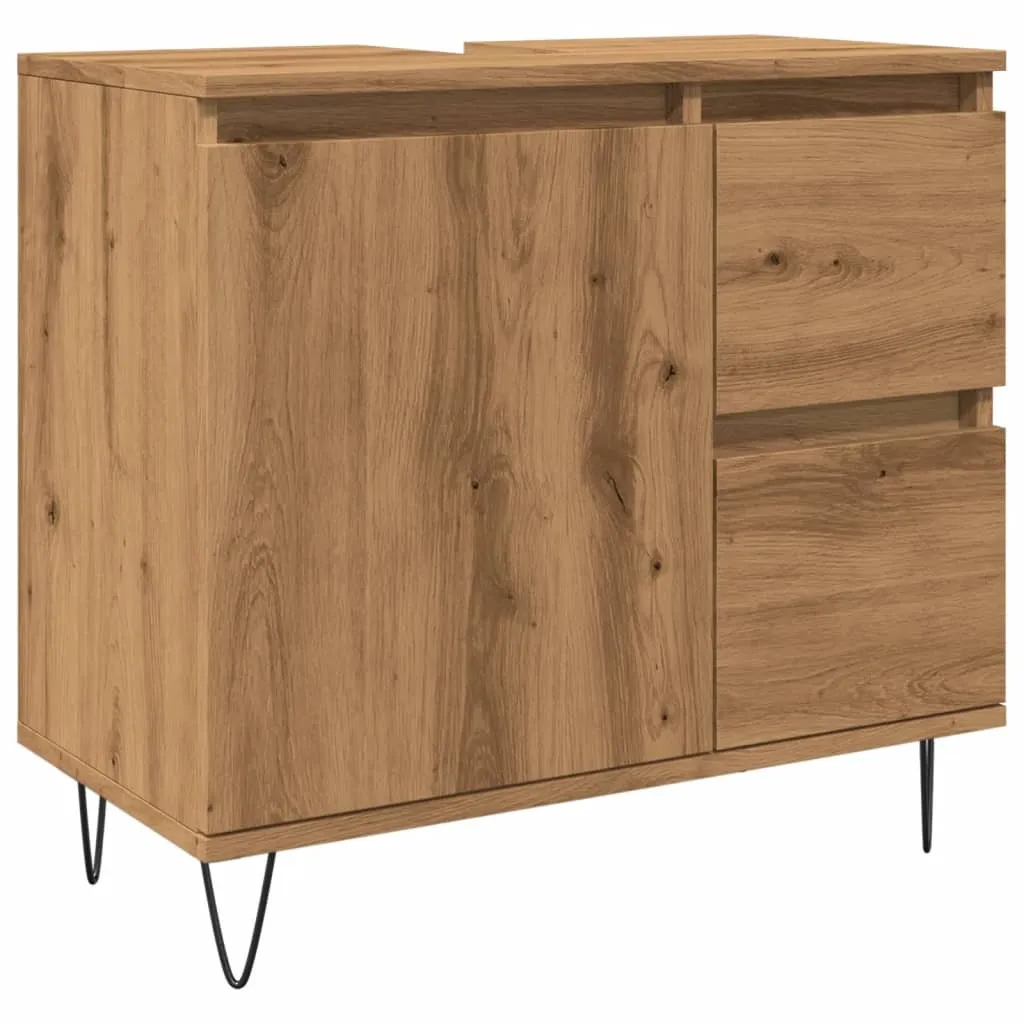 Armadietto Sottolavabo SYFAX Rovere Artigianale 65x33x60cm Offerta