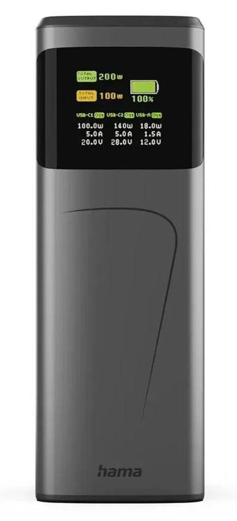 HAMA Power Pack High Power, 200W, 24000mAh, 2x USB-C + 1x Produktbild 