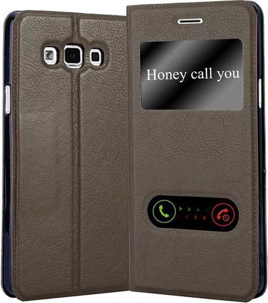 Cadorabo Schutzhülle für Samsung Galaxy A7 2015 Hülle in Braun Handyhülle Book Case Cover Etui