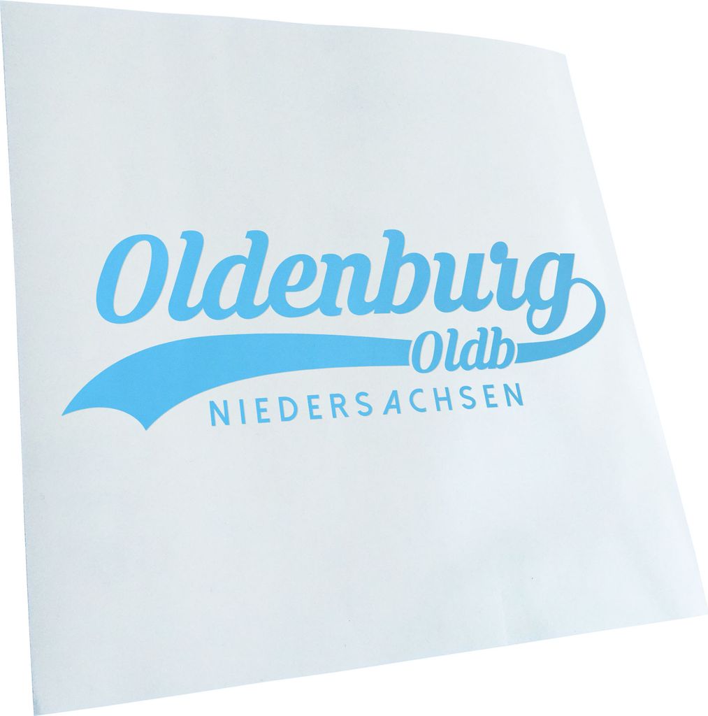 Kiwistar - Autoaufkleber - Oldenburg Niedersachsen - Lichtblau - 24x8cm - Aufkleber für Auto, Laptop, Fahrrad, LKW, Motorrad mehrfarbig JDM Decal ...