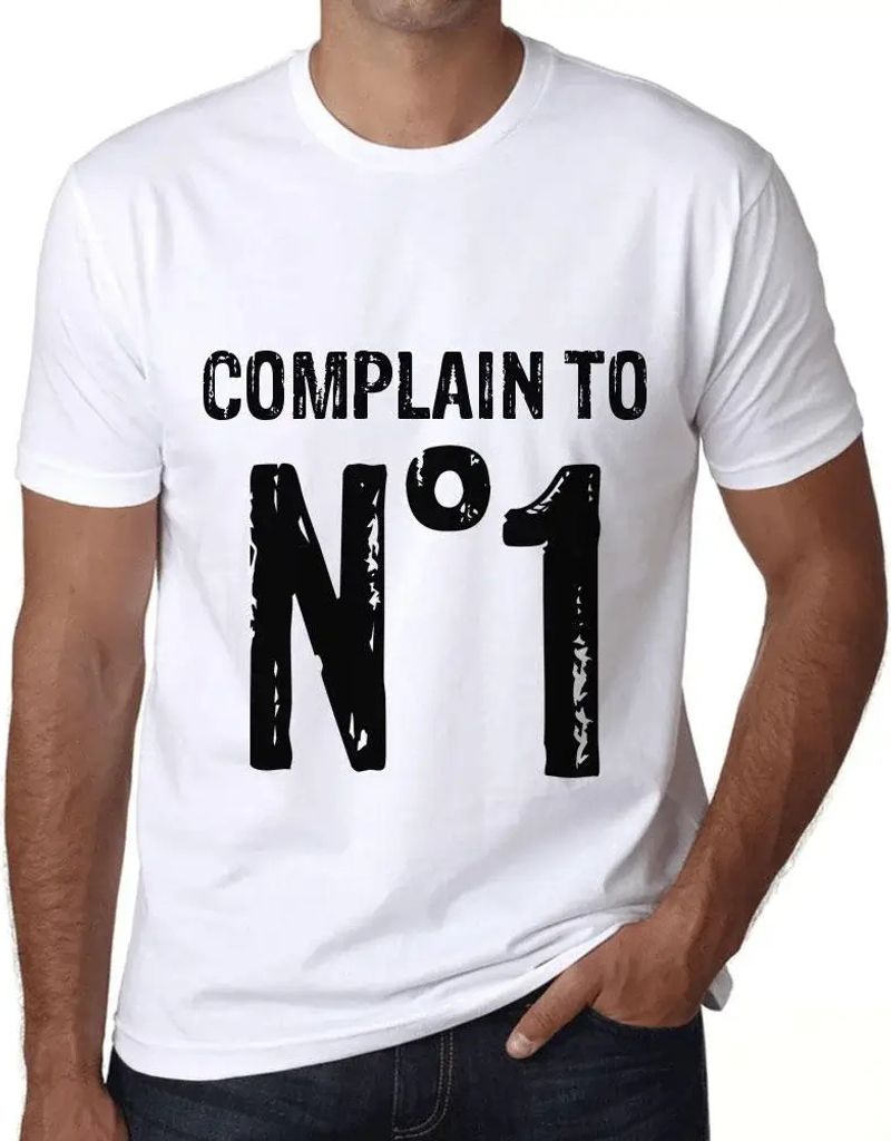 Herren Grafik T-Shirt Beschweren Sie sich bei Nr 1 – Complain To No 1 – Öko-Verantwortlich Vintage Jahrgang Kurzarm Lustige Druck Geburtstag G...