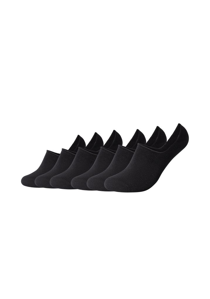 Camano Füßlinge 6er-Pack Classics mit druckfreiem Komfortbund schwarz 39-42