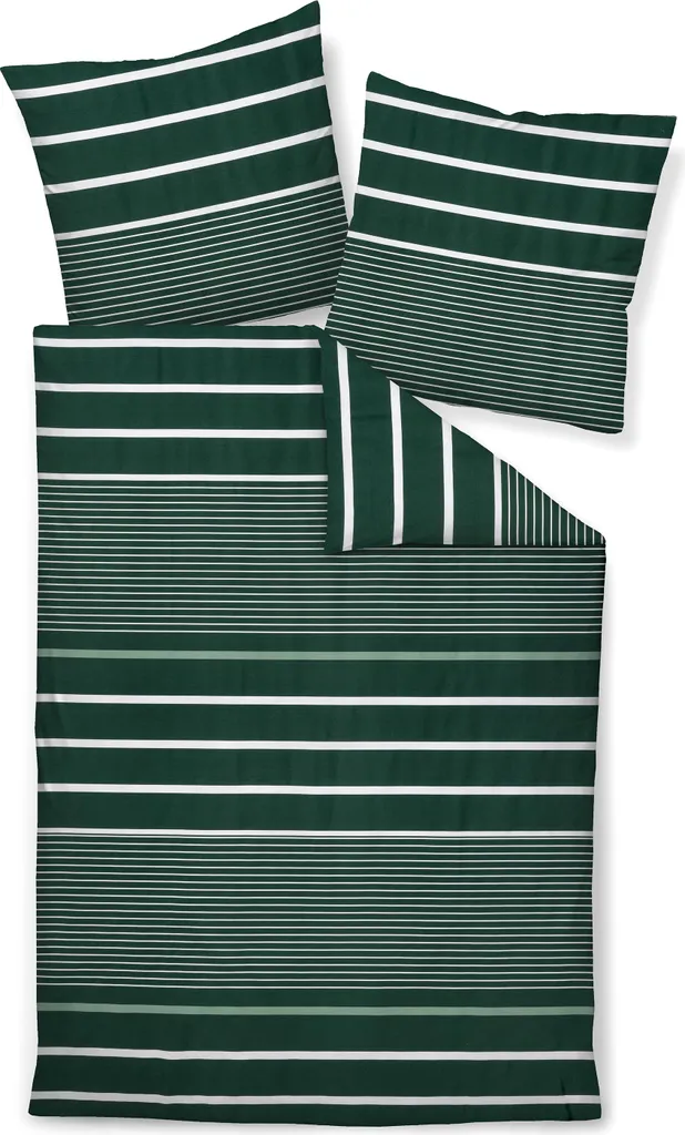 Parure de lit Janine Mako-Satin 135x200 J.D. 87105-06500 Vert Forêt Jade