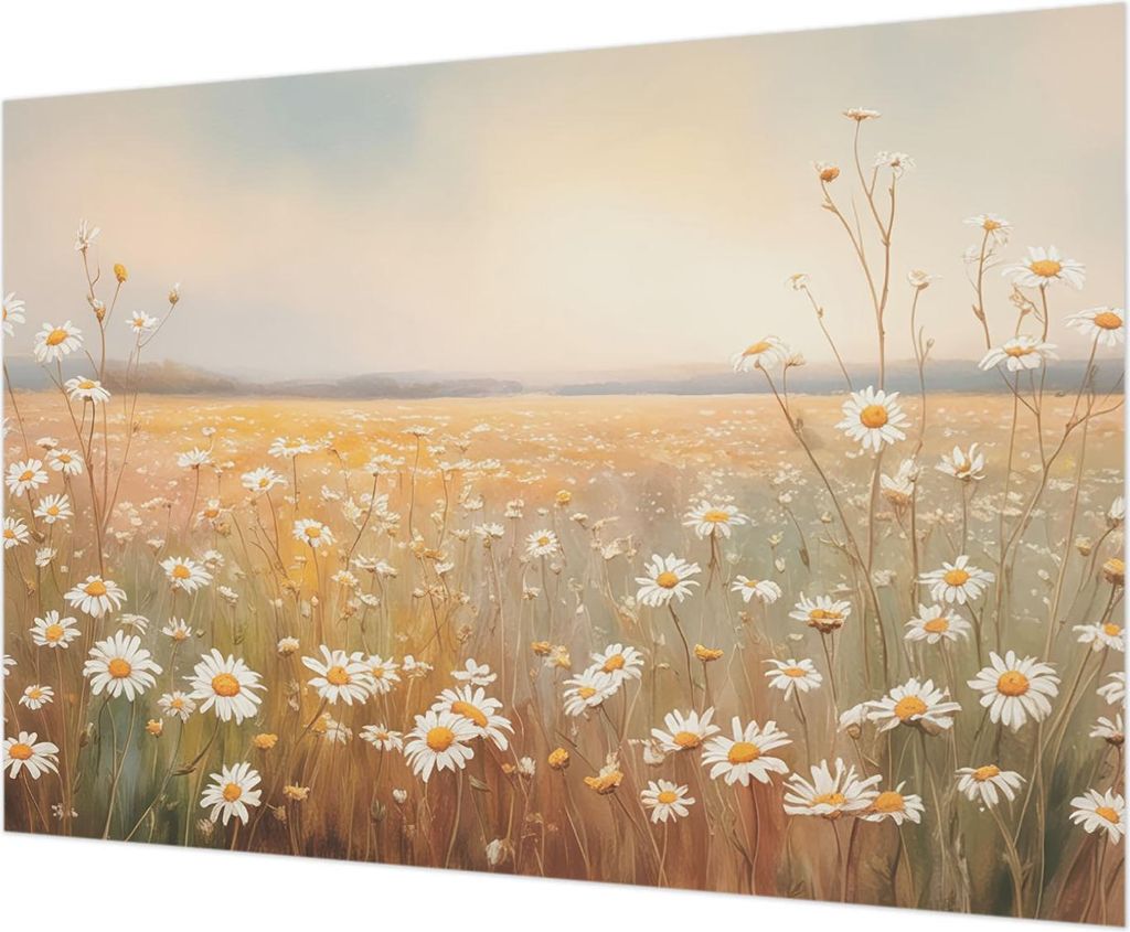 Wandtapete - Dekorative Tapete für Wohnzimmer - Tapetenfolie für Wanddekoration - 208x146 cm - Blumenwiese