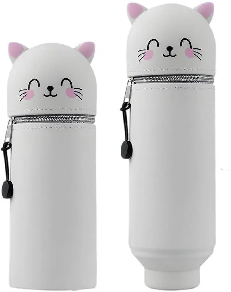 Trousse à stylos rétractable en silicone et porte-crayon de bureau
