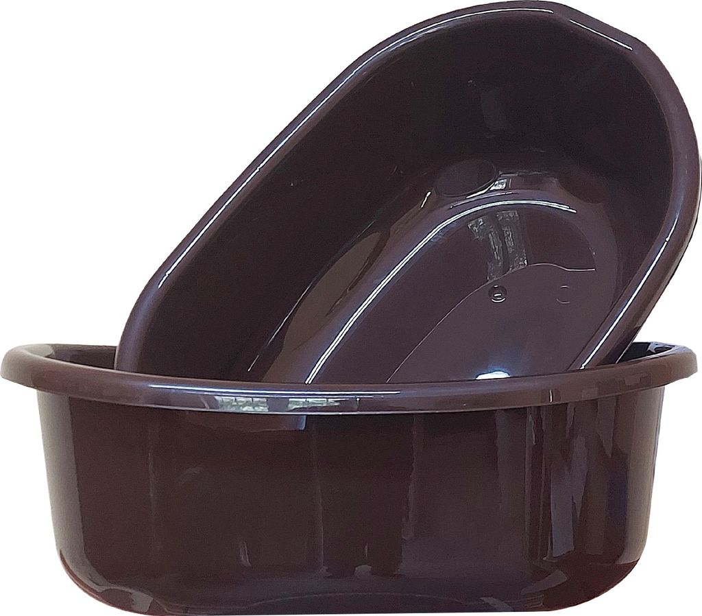 Oválná mísa 12 l s uchy, plast, hnědá, POLSKÝ VÝROBEK Obrázek produktu 