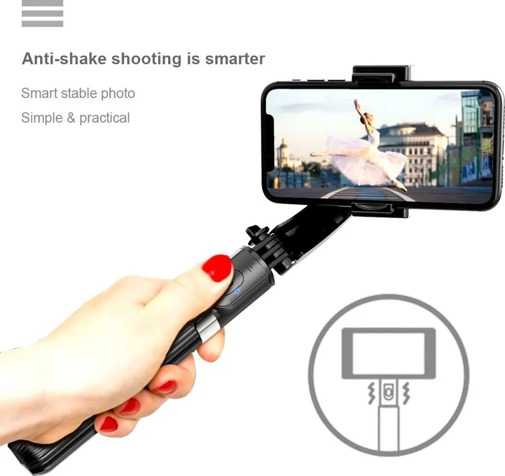 Trépied extensible Selfie Stick Bluetooth 4.0 avec télécommande amovible - 4