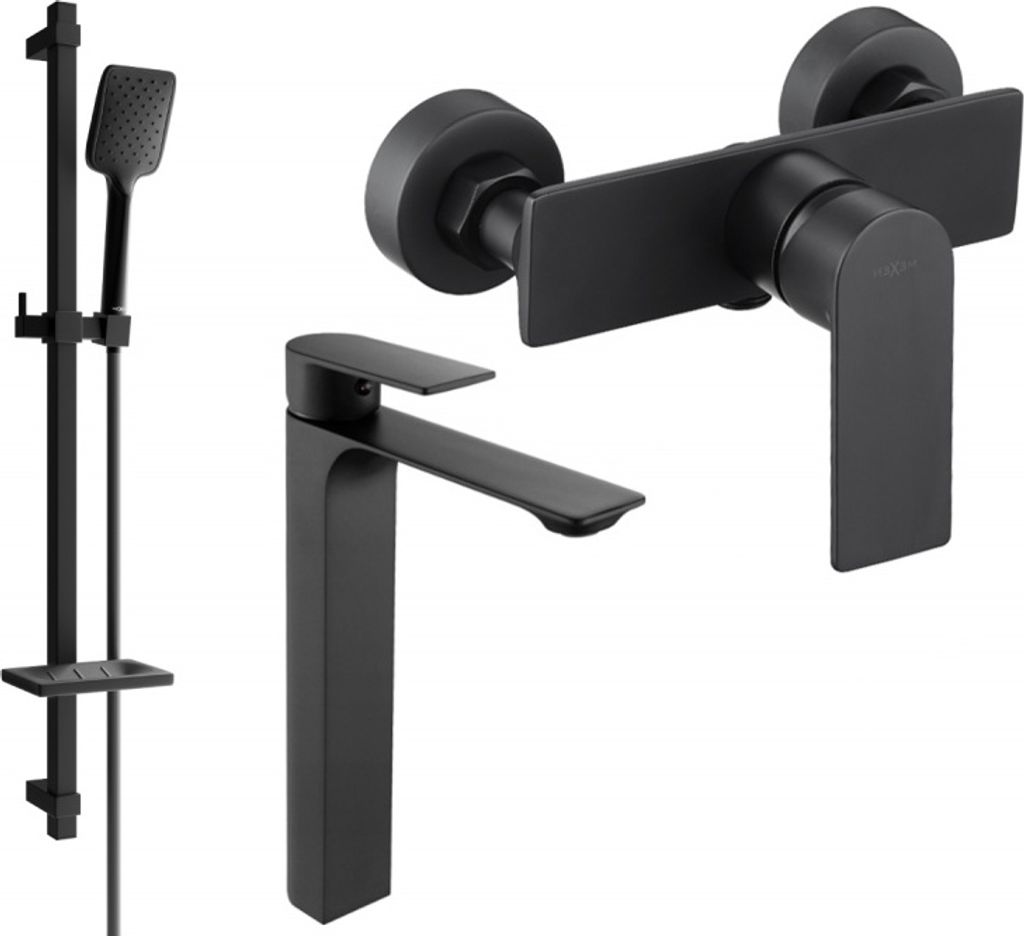 Mexen Alexa DQ62 Brausegarnitur, Schwarz - 71214DQ62-70
