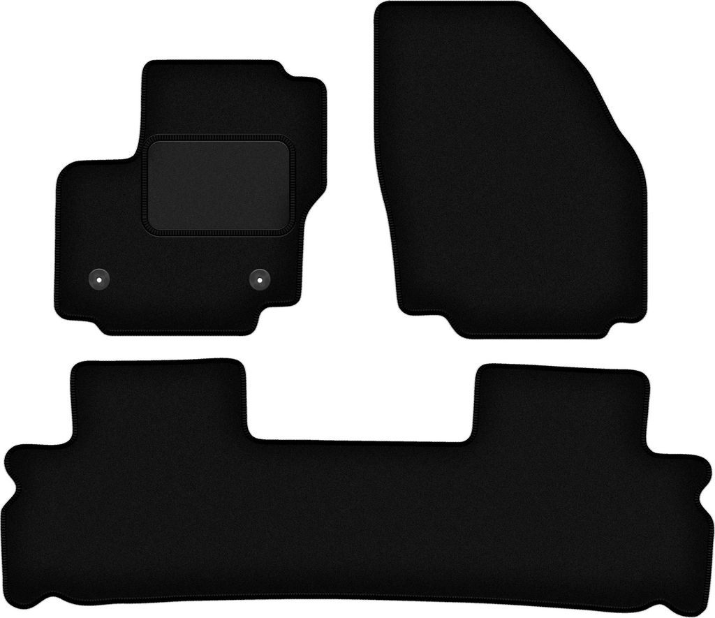 Schwarze Veloursmatten für: Ford Galaxy MK2 Minivan (2012-2015)