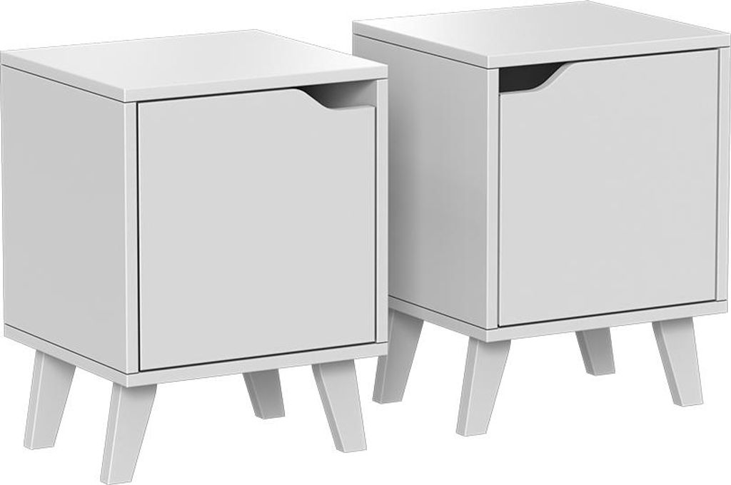Nachttisch Vicco Malu Weiß 2er Set, Model 56399 Produktbild 