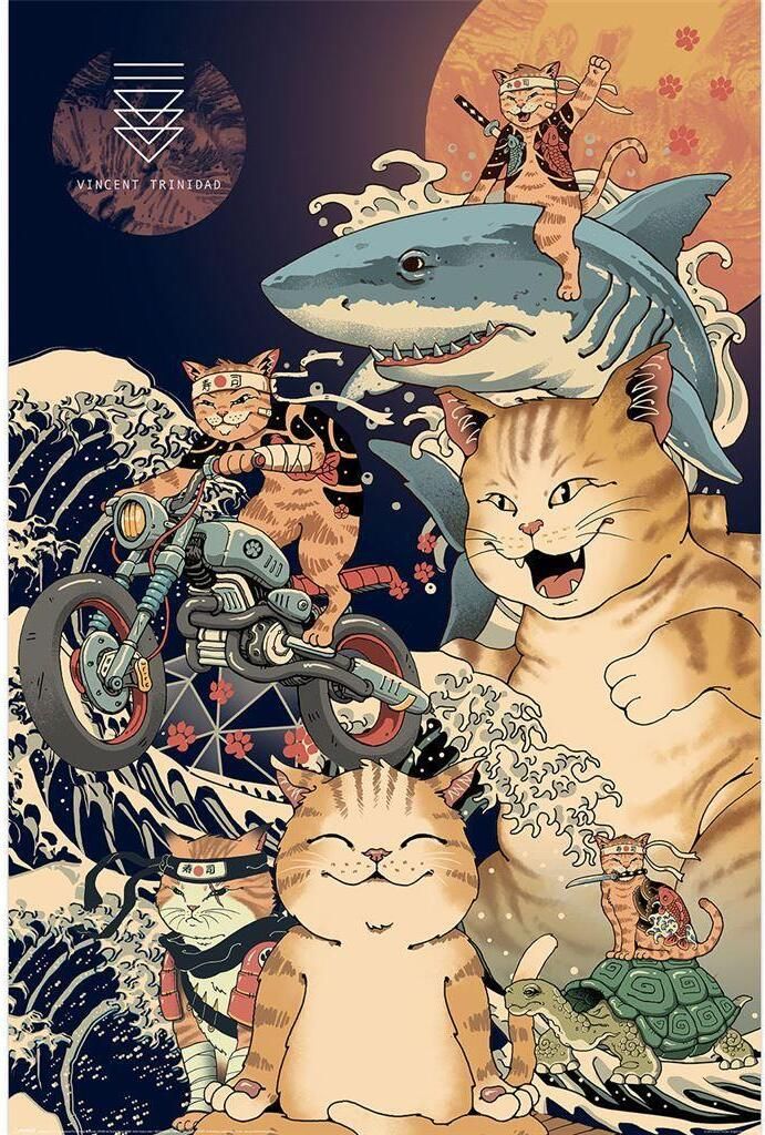Vincent Trinidad - Poster "Catana", Bild-Montage PM8475 (91 cm x 61 cm) (Bunt)