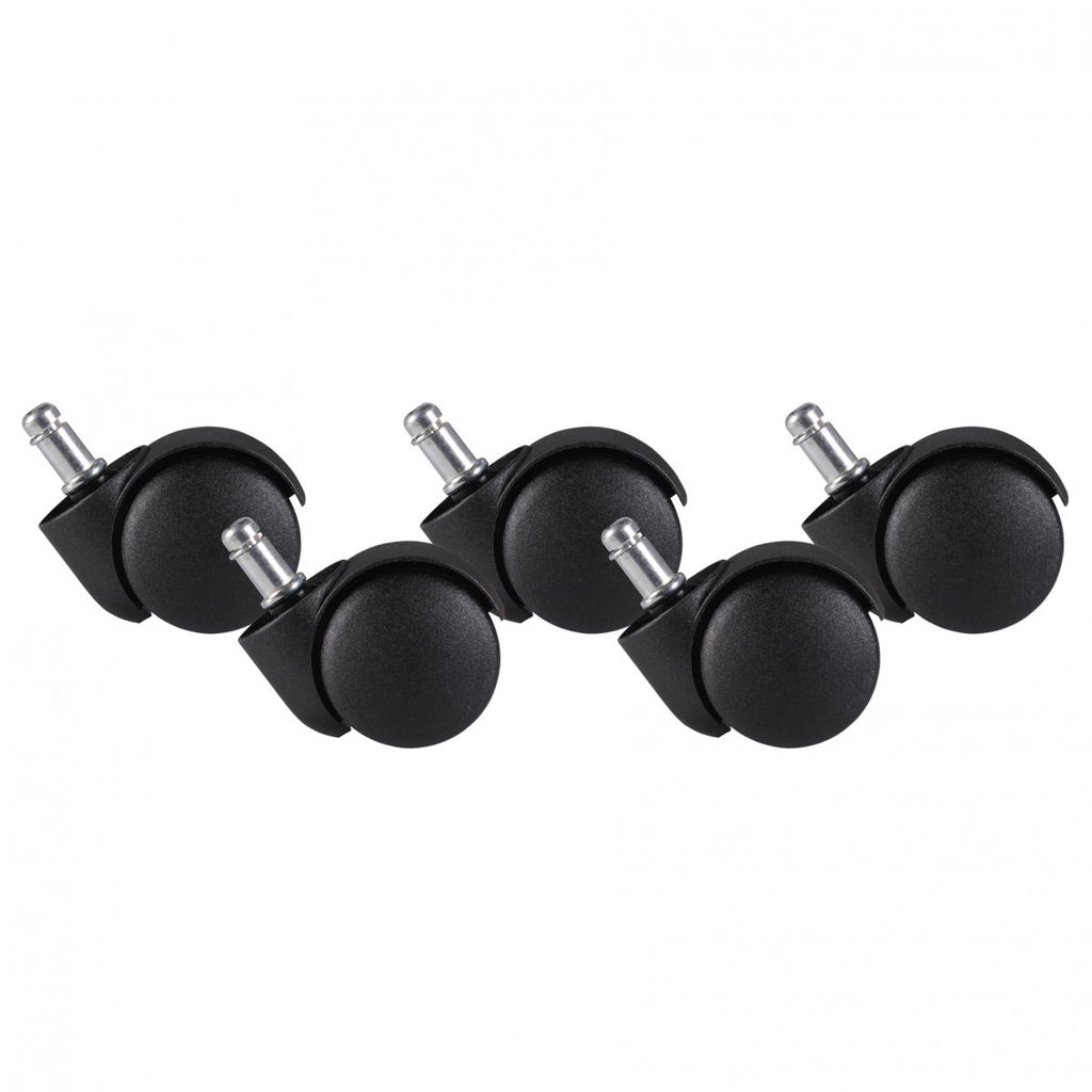 AMSTYLE Teppichbodenrollen Schwarz 5er Set Rollen für Produktbild 
