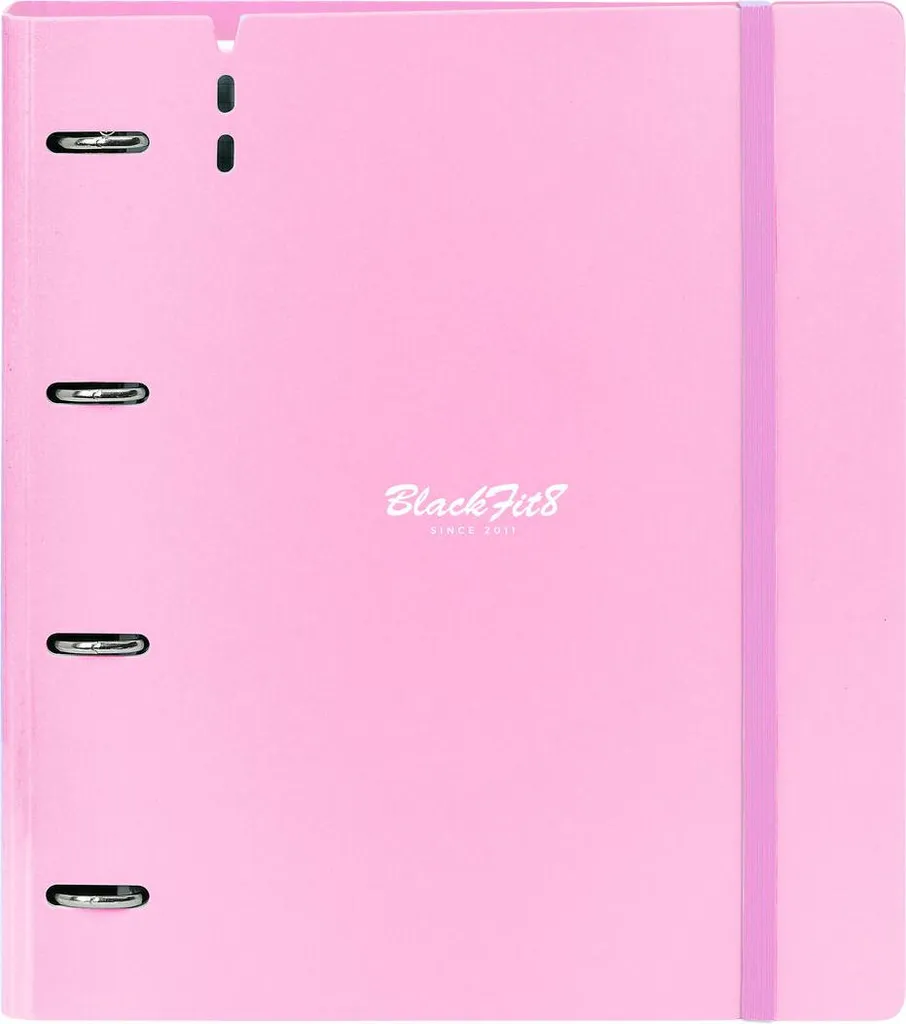 BlackFit8 Smile Raccoglitore ad Anelli Blu Rosa 27x32x4 cm | Scuola