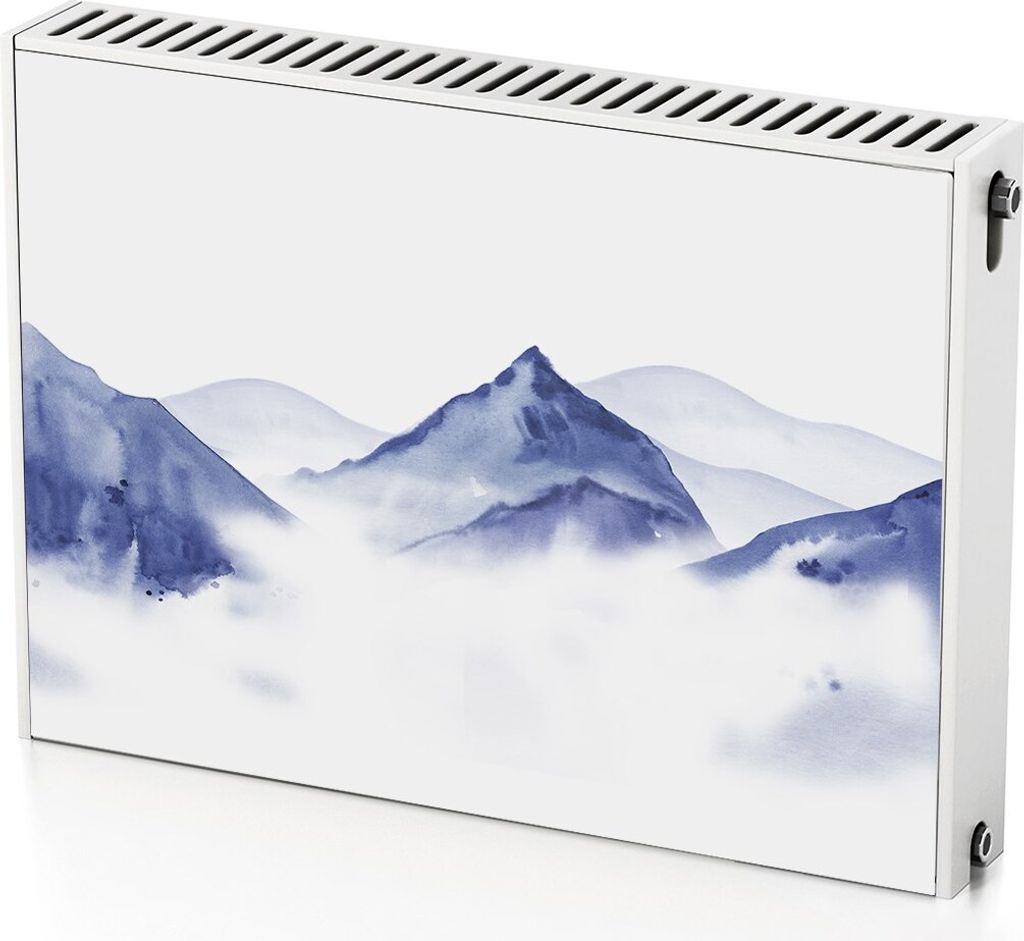 Weltraumlandschaft Aus Bergen – Magnetische Heizkörperabdeckung – 80x60 cm – Magnet Heizkörperabdeckung – 3D Würfel – Heizkörperverkl...