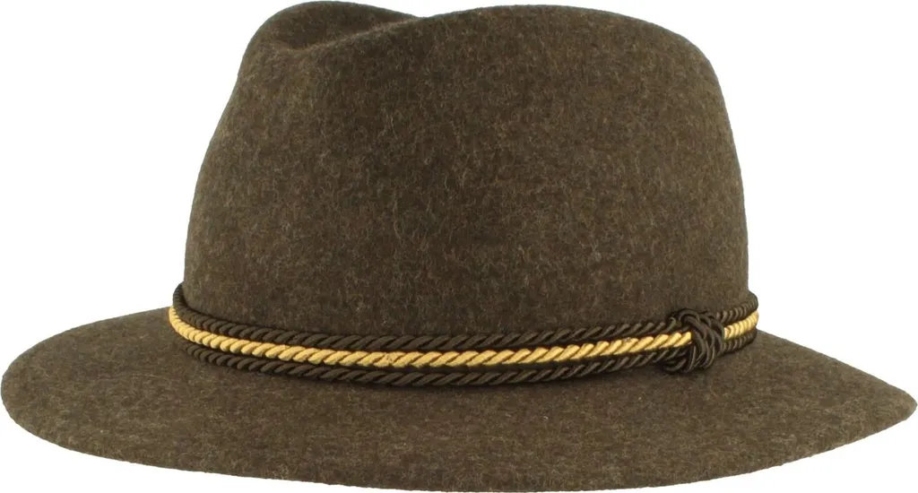 Originale Hut-Breiter: Cappello Tradizionale Viaggiatore Lana e Cordone