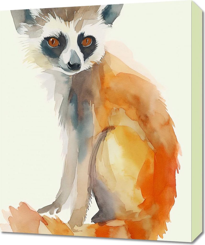 Bild 50x60cm Lemur