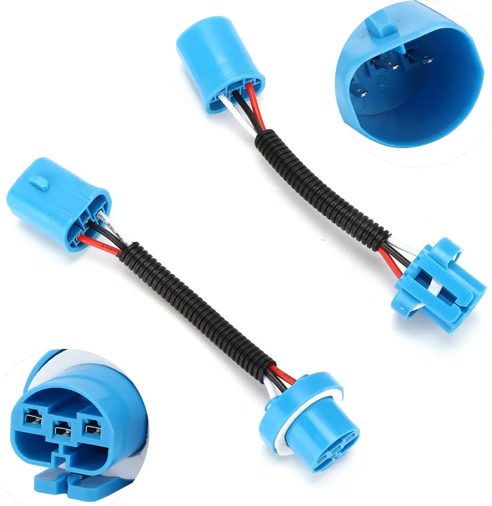 2x Adattatore 9007 HB5 Spina Presa Cablaggio Fari Auto Camion