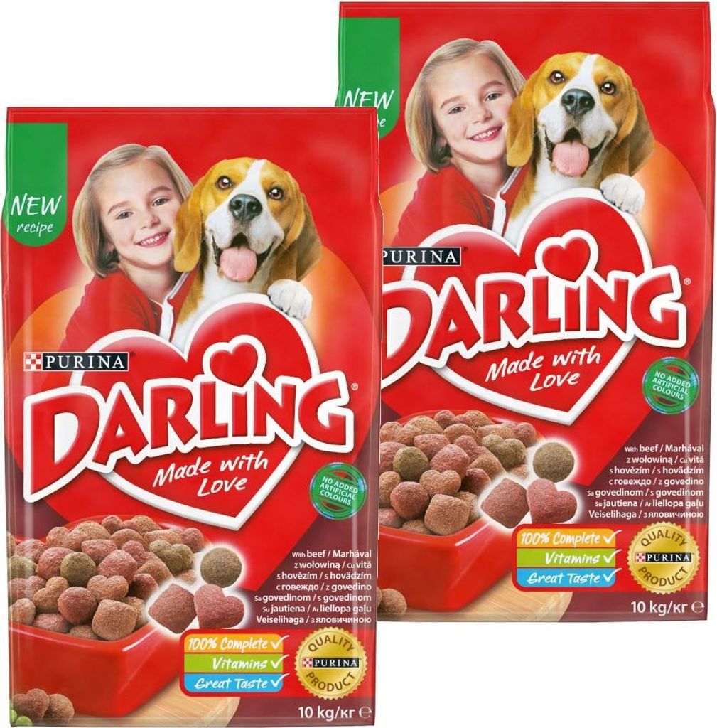 PURINA Darling Wołowina z Kurczakiem - Sucha Karma dla Psa - 10 kg