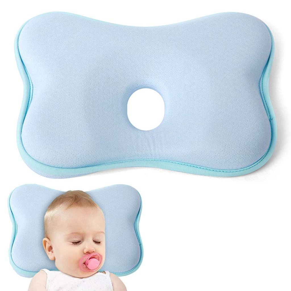 Baby Kissen Lagerungskissen Kopfkissen Kopfstütze gegen Verformung Babykopfkisse 