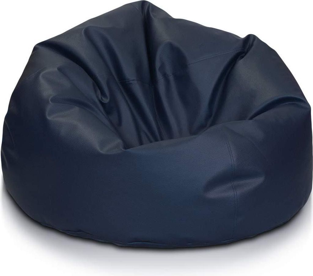 Ecopuf Sakwa, Sitzkissen Sessel Bean Bag, Sitzsack Kunstleder, Blau E11, L